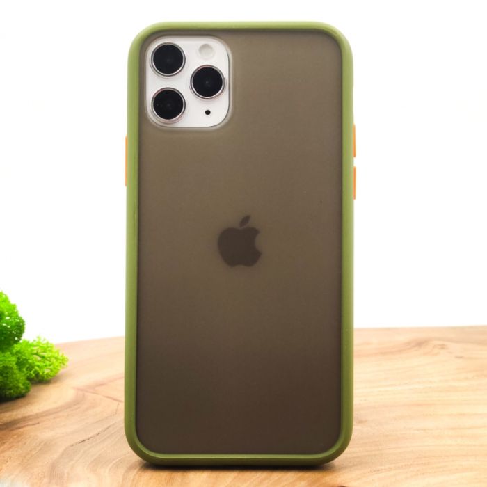 Противоударный полиуретановый чехол Smoke case для Iphone 12 Pro Max (6.7) Green
