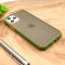 Противоударный полиуретановый чехол Smoke case для Iphone 12 Pro Max (6.7) Green