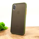Противоударный полиуретановый чехол Smoke case для Iphone XS Max Green