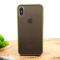 Противоударный полиуретановый чехол Smoke case для Iphone XS Max Green