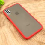 Противоударный полиуретановый чехол Smoke case для Iphone XS Red
