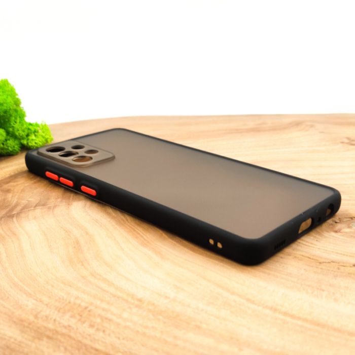 Противоударный полиуретановый чехол Smoke case для Samsung A72 Black