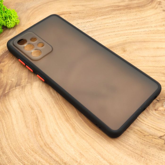 Противоударный полиуретановый чехол Smoke case для Samsung A72 Black