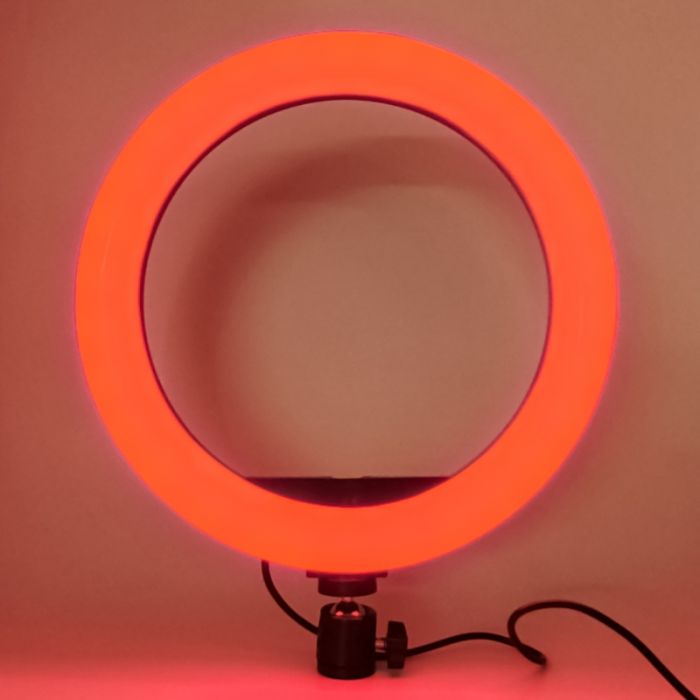 Разноцветная кольцевая LED лампа для селфи MJ33