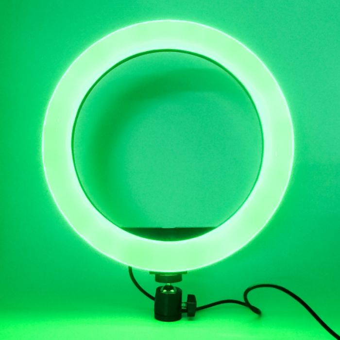 Разноцветная кольцевая LED лампа для селфи MJ33