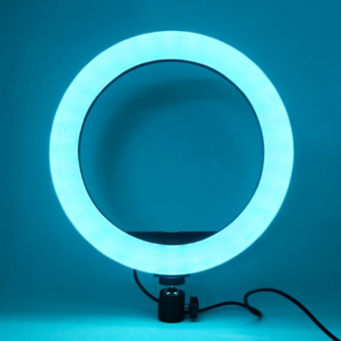 Разноцветная кольцевая LED лампа для селфи MJ33