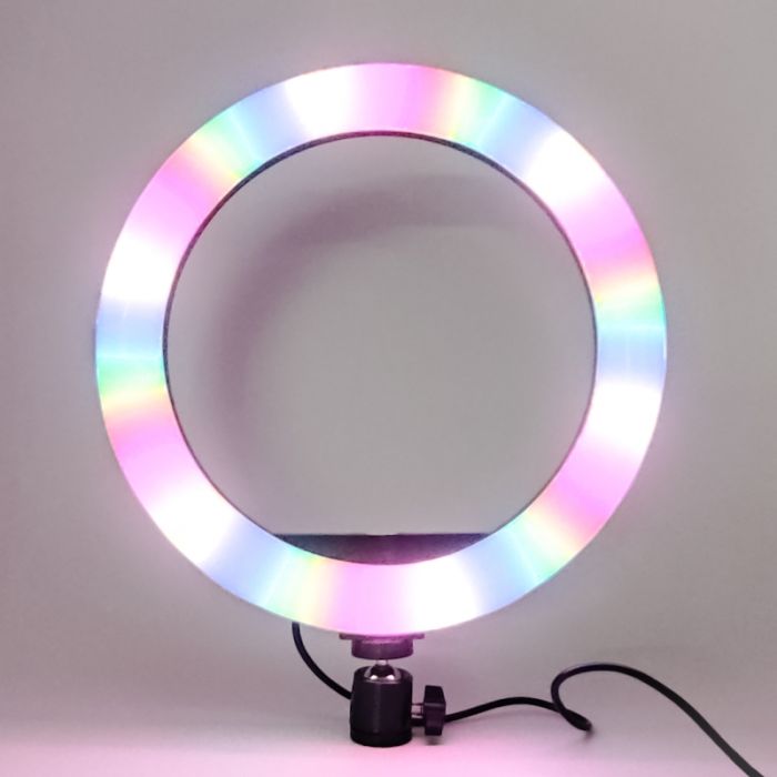 Разноцветная кольцевая LED лампа для селфи MJ33