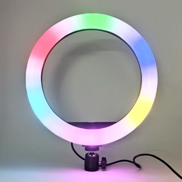Разноцветная кольцевая LED лампа для селфи MJ33