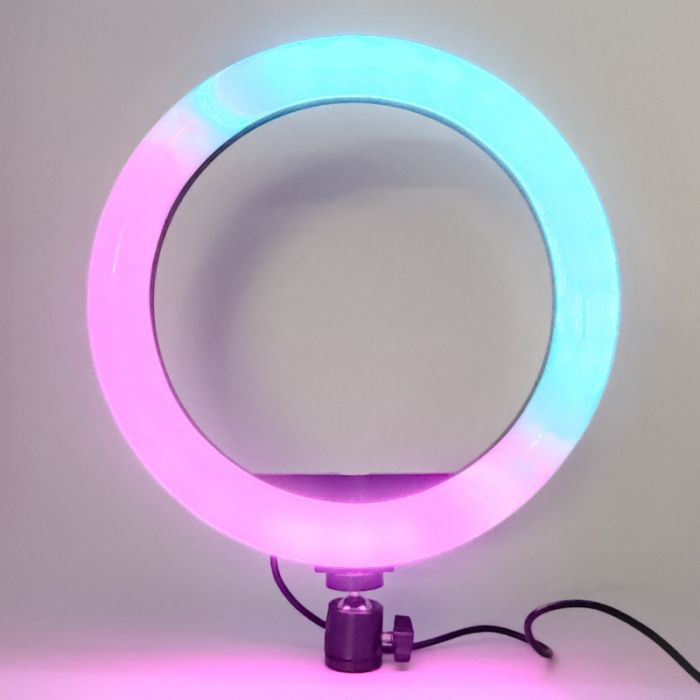 Разноцветная кольцевая LED лампа для селфи MJ33