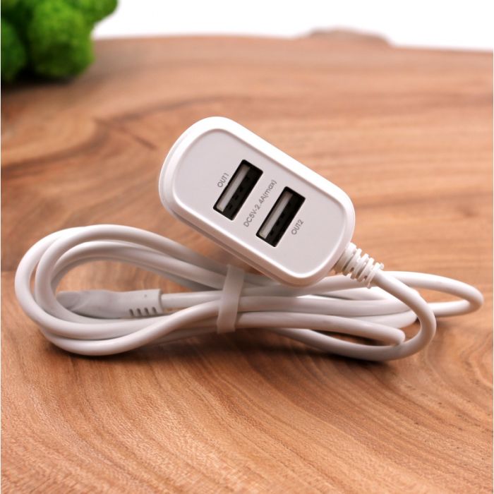 Сетевое зарядное устройство 2USB+Lightning Remax RP-U22