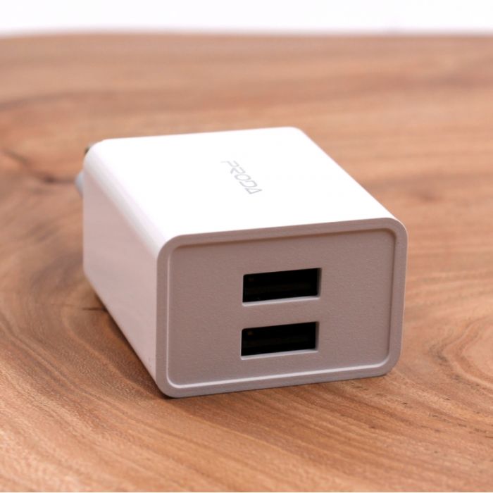 Сетевое зарядное устройство с кабелем MicroUSB 2USB/2.4A Proda PD-A28