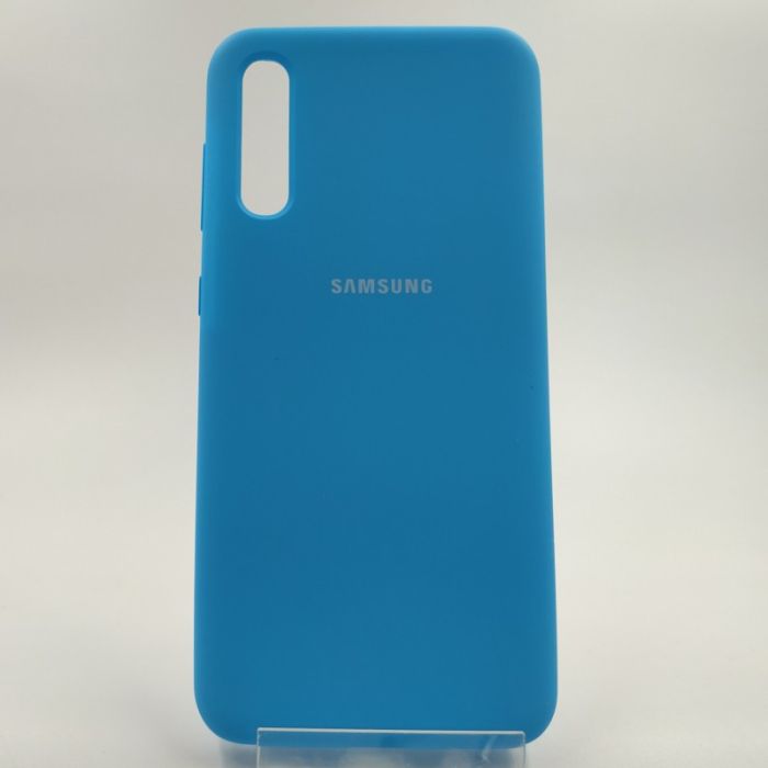 Оригинальный матовый чехол Silicone Case Samsung A50/A30s JUST BLUE