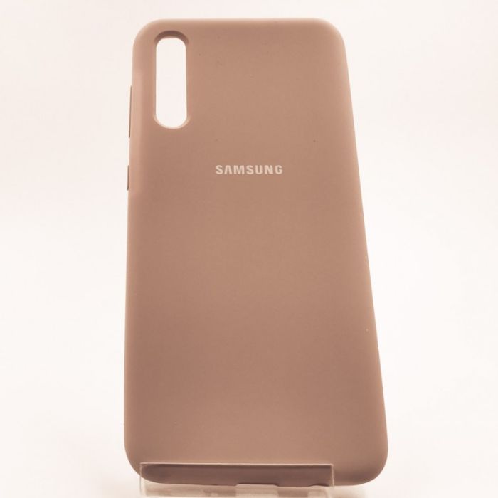 Оригинальный матовый чехол-накладка Silicone Case Samsung A50/A30s  MATTE PINK