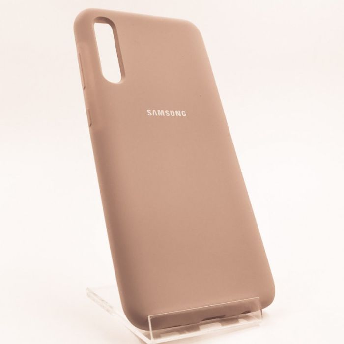 Оригинальный матовый чехол-накладка Silicone Case Samsung A50/A30s  MATTE PINK