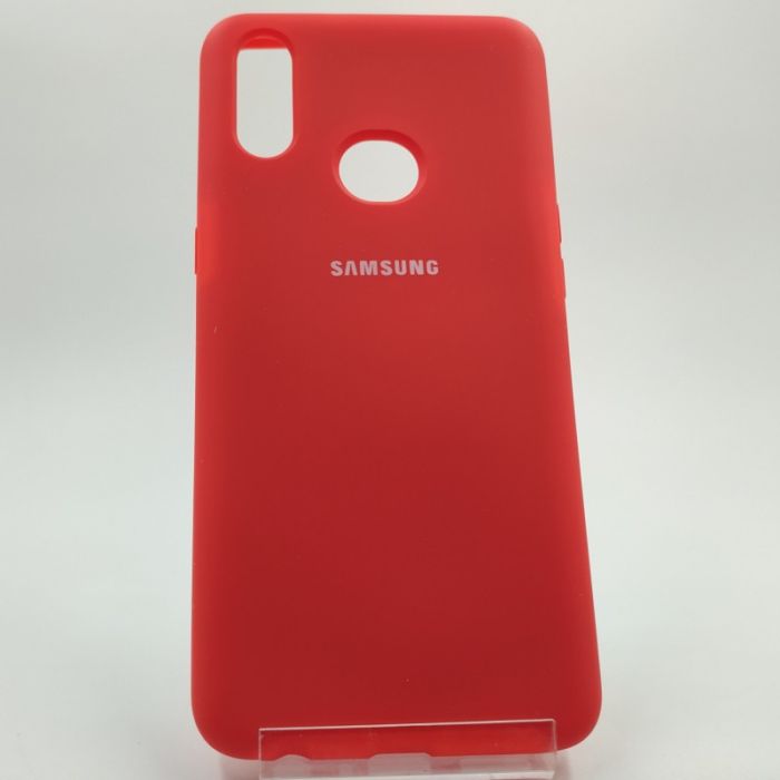 Оригинальный матовый чехол Silicone Case Samsung A10S Red