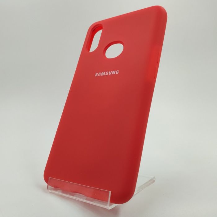 Оригинальный матовый чехол Silicone Case Samsung A10S Red