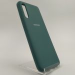 Оригинальный матовый чехол-накладка Silicone Case Samsung A50 Blue Green