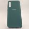 Оригинальный матовый чехол-накладка Silicone Case Samsung A50 Blue Green