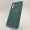 Оригинальный матовый чехол-накладка Silicone Case Samsung A50 Blue Green