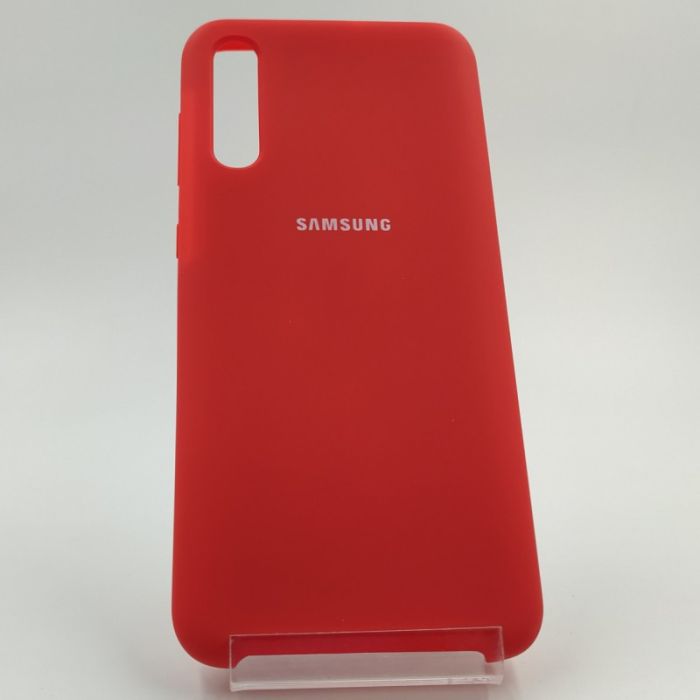 Оригинальный матовый чехол Silicone Case Samsung A50/A30s Red