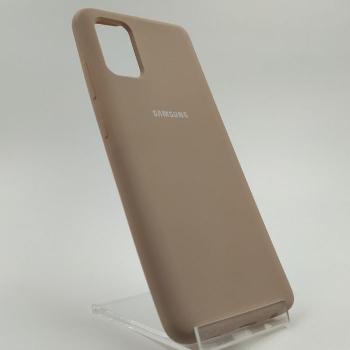 Оригинальный матовый чехол-накладка Silicone Case Samsung A51 Matte Pink