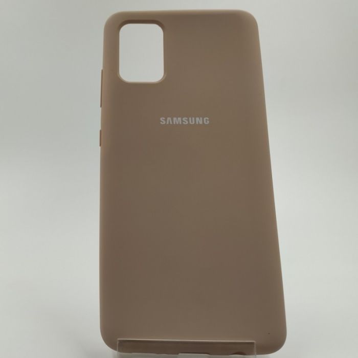 Оригинальный матовый чехол-накладка Silicone Case Samsung A51 Matte Pink