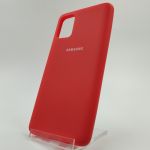 Оригинальный матовый чехол-накладка Silicone Case Samsung A51 Red