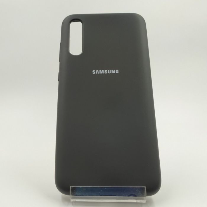 Оригинальный матовый чехол Silicone Case Samsung A70 Black