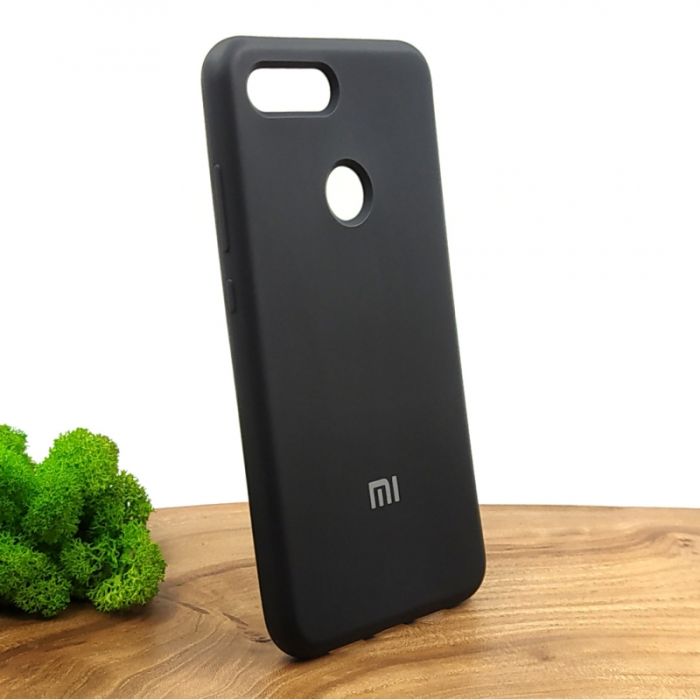 Оригинальный матовый чехол Silicone Case Xiaomi Mi8 Lite Black