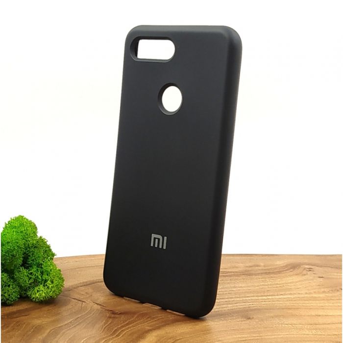 Оригинальный матовый чехол Silicone Case Xiaomi Mi8 Lite Black