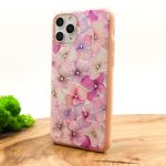 Силиконовый чехол-накладка цветы со стразами для Iphone 11 Pro Max