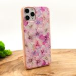 Силиконовый чехол-накладка цветы со стразами для Iphone 11 Pro