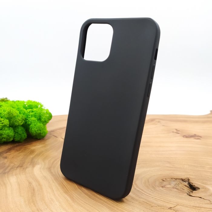Силиконовый матовый чехол-накладка Simin Style  Iphone 12(6.1) black