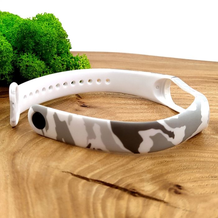 Силиконовый ремешок браслет для Mi Band 3/4  Camouflage Light
