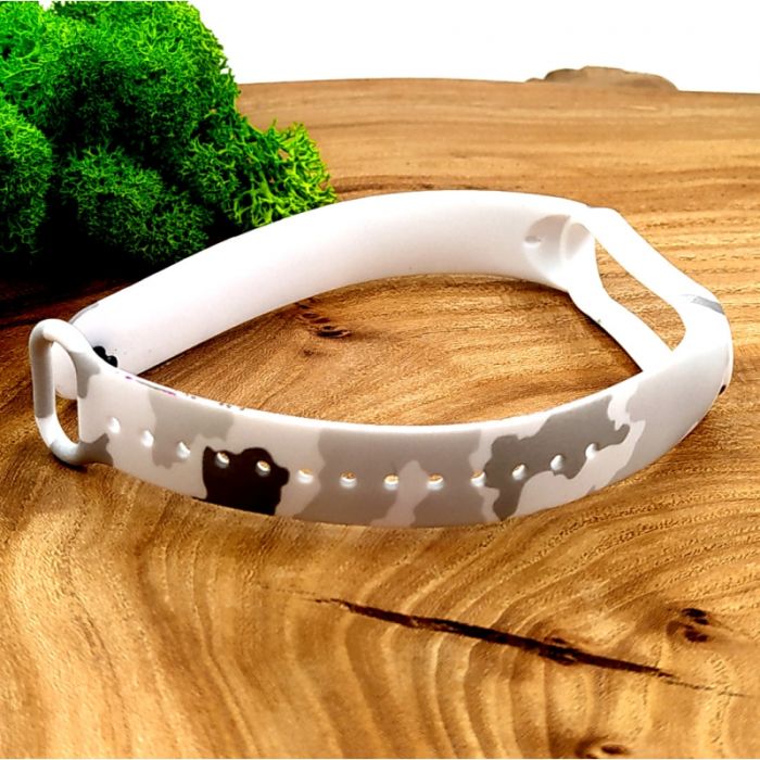 Силиконовый ремешок браслет для Mi Band 5 Camouflage Light