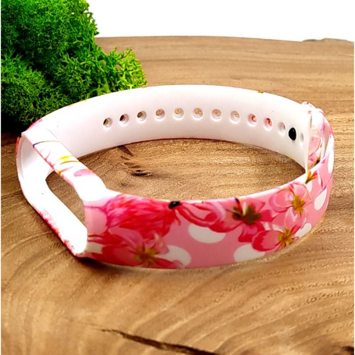 Силиконовый ремешок браслет для Mi Band 5 Flamingo Pink