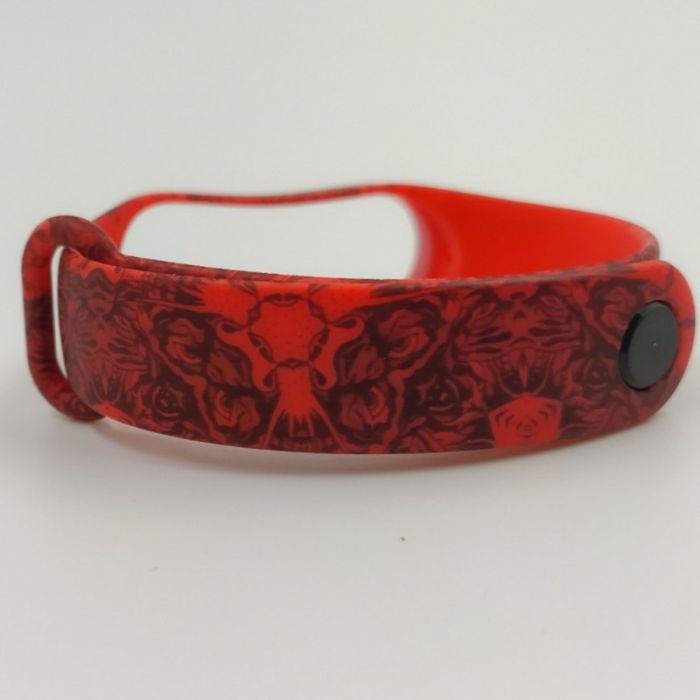 Силиконовый Ремешок-Браслет TCCG Для Mi Band 3/4 Pattern Red