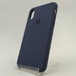Оригинальный матовый чехол Silicone Case iPhone X/Xs Navy storm