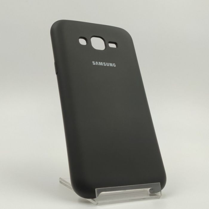 Оригинальный матовый чехол Silicone Case Samsung Galaxy J7 Black