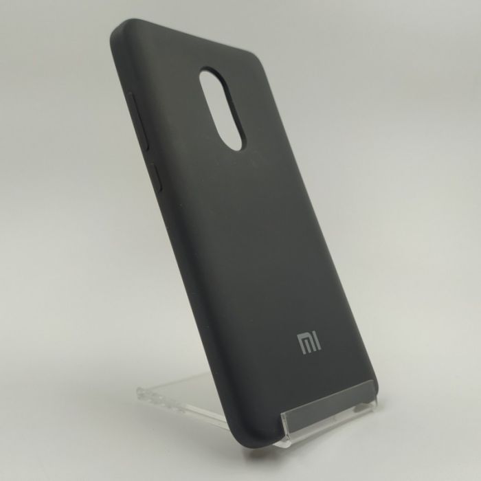 Оригинальный матовый чехол Silicone Case Xiaomi Redmi Note 4X Black