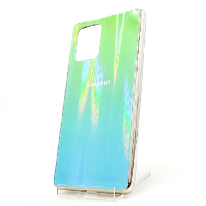 Стеклянный чехол Gradient case Samsung A31 aquamarine