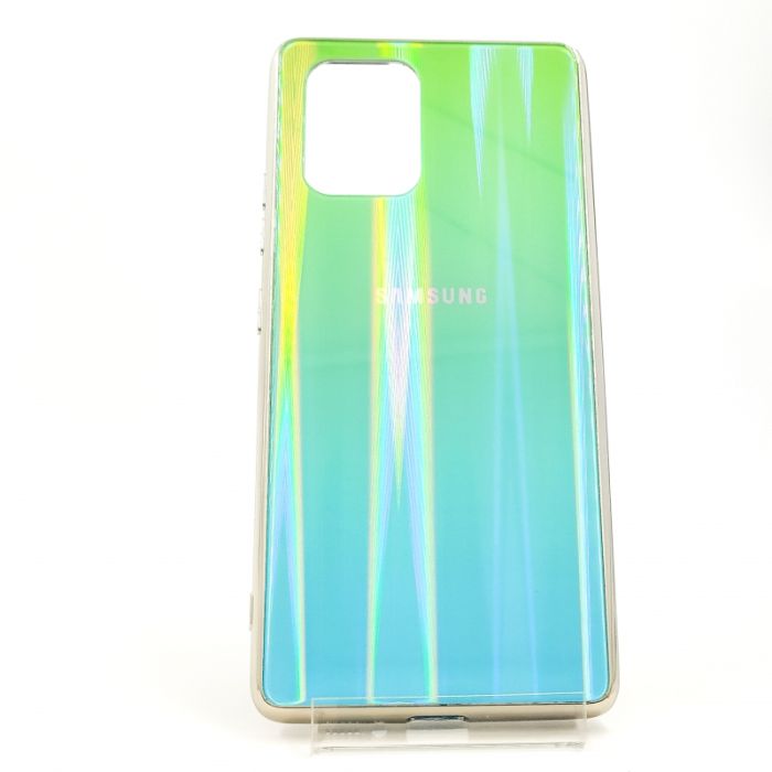 Стеклянный чехол Gradient case Samsung A31 aquamarine