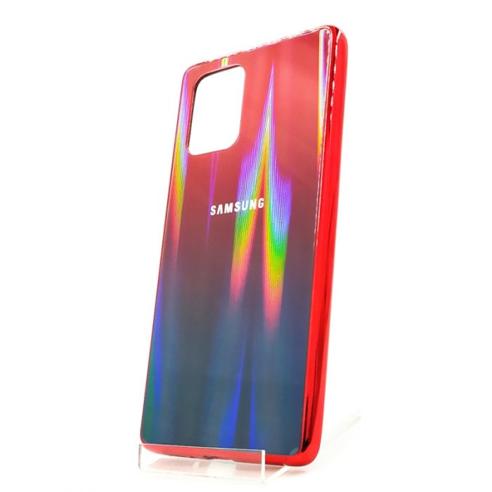 Стеклянный чехол Gradient case Samsung A31 wine-colored