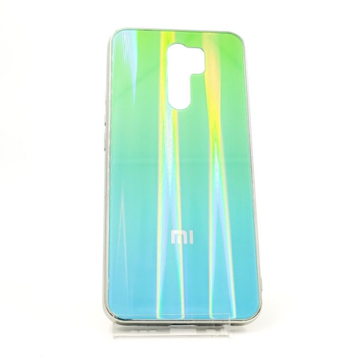 Стеклянный чехол Gradient case XIAOMI Redmi9 aquamarine