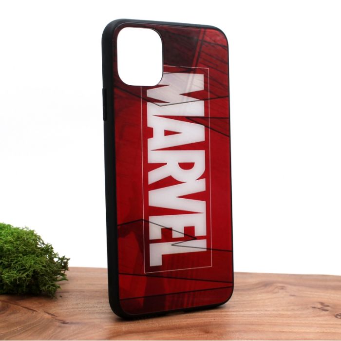 Стеклянный ударопрочный чехол с принтом Marvel для Iphone 11 Pro Max