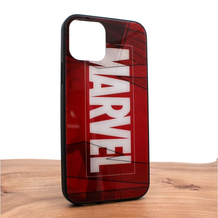 Стеклянный ударопрочный чехол с принтом Marvel для Iphone 12 (6.1)