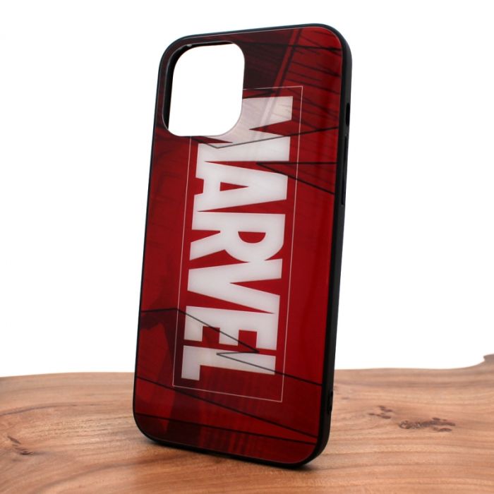 Стеклянный ударопрочный чехол с принтом Marvel для Iphone 12 (6.7)