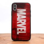 Стеклянный ударопрочный чехол с принтом Marvel для Iphone XS