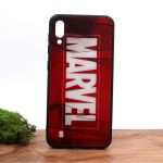 Стеклянный ударопрочный чехол с принтом Marvel для Samsung M10