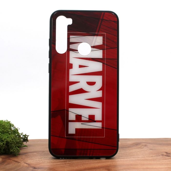 Стеклянный ударопрочный чехол с принтом Marvel для Xiaomi Redmi Note8t